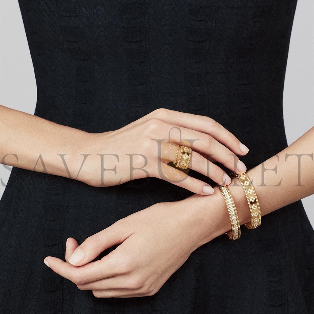 v*n cl*f arpels perlÉe clovers ring, small model - yellow gold, Di*m*nd  vcaro9nc00